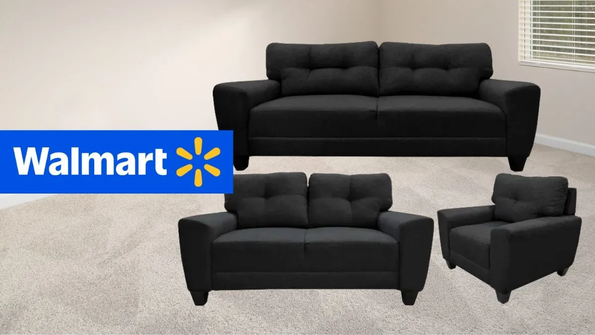Walmart pone en remate sala modular 3-2-1, tela fina de alta calidad y estructura de madera: es cómoda y fácil de limpiar