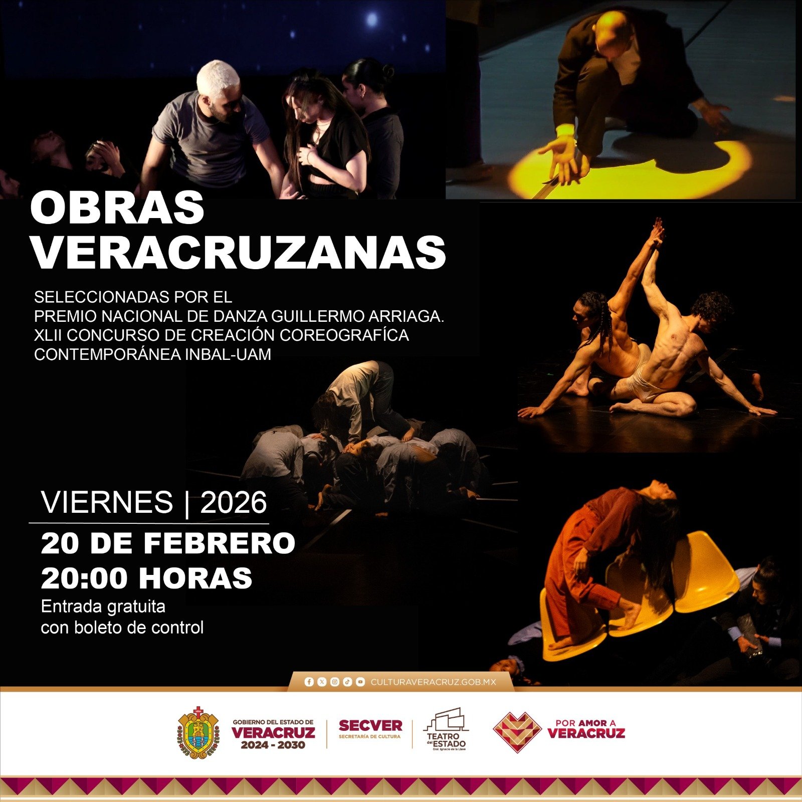 Obras Veracruzanas seleccionadas por el Premio Nacional de Danza Guillermo Arriaga XLII llegan al Teatro del Estado Obras Veracruzanas seleccionadas por el Premio Nacional de Danza Guillermo Arriaga XLII llegan al Teatro del Estado