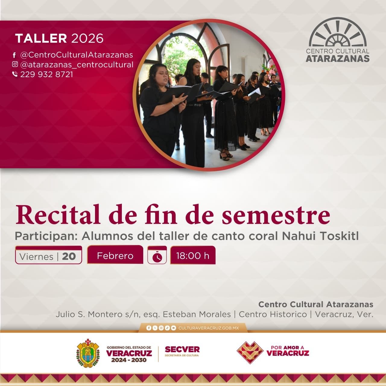 Presentará Centro Cultural Atarazanas recital del Taller de Canto Coral Nahui Toskitl