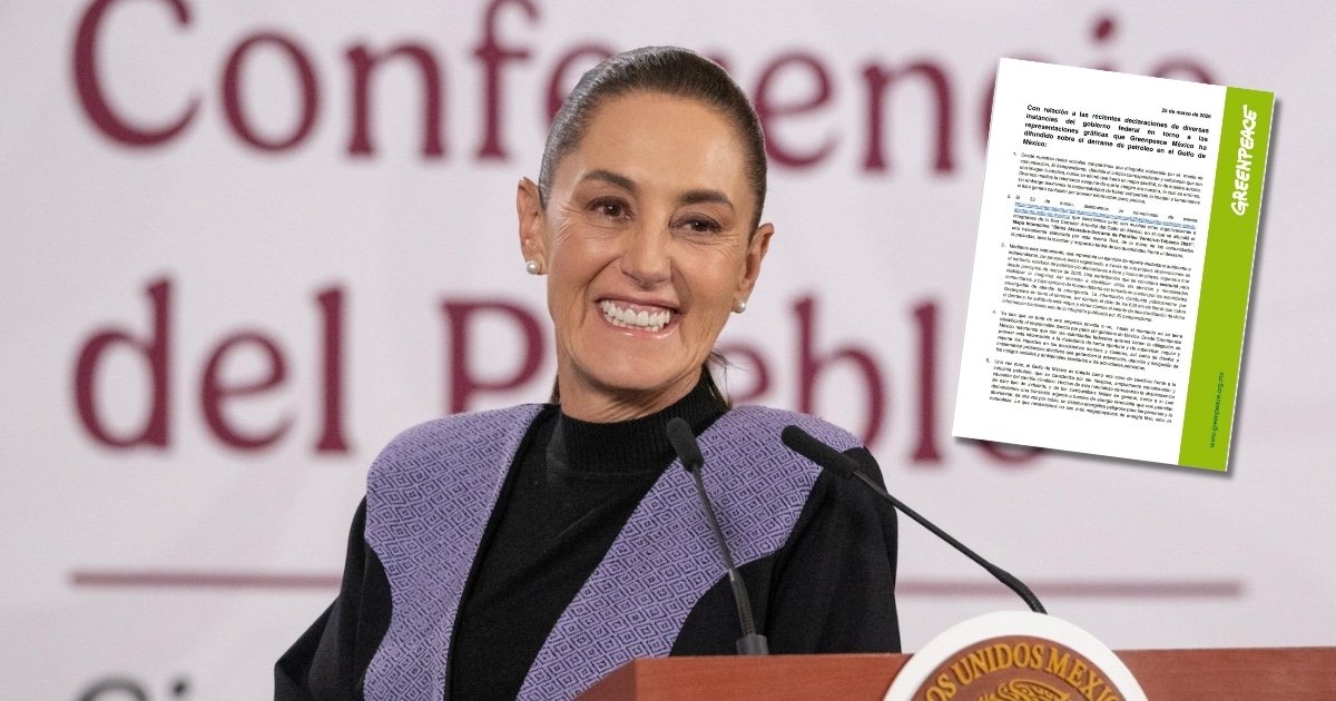 Sheinbaum desmiente a Greenpeace sobre derrame en el Golfo