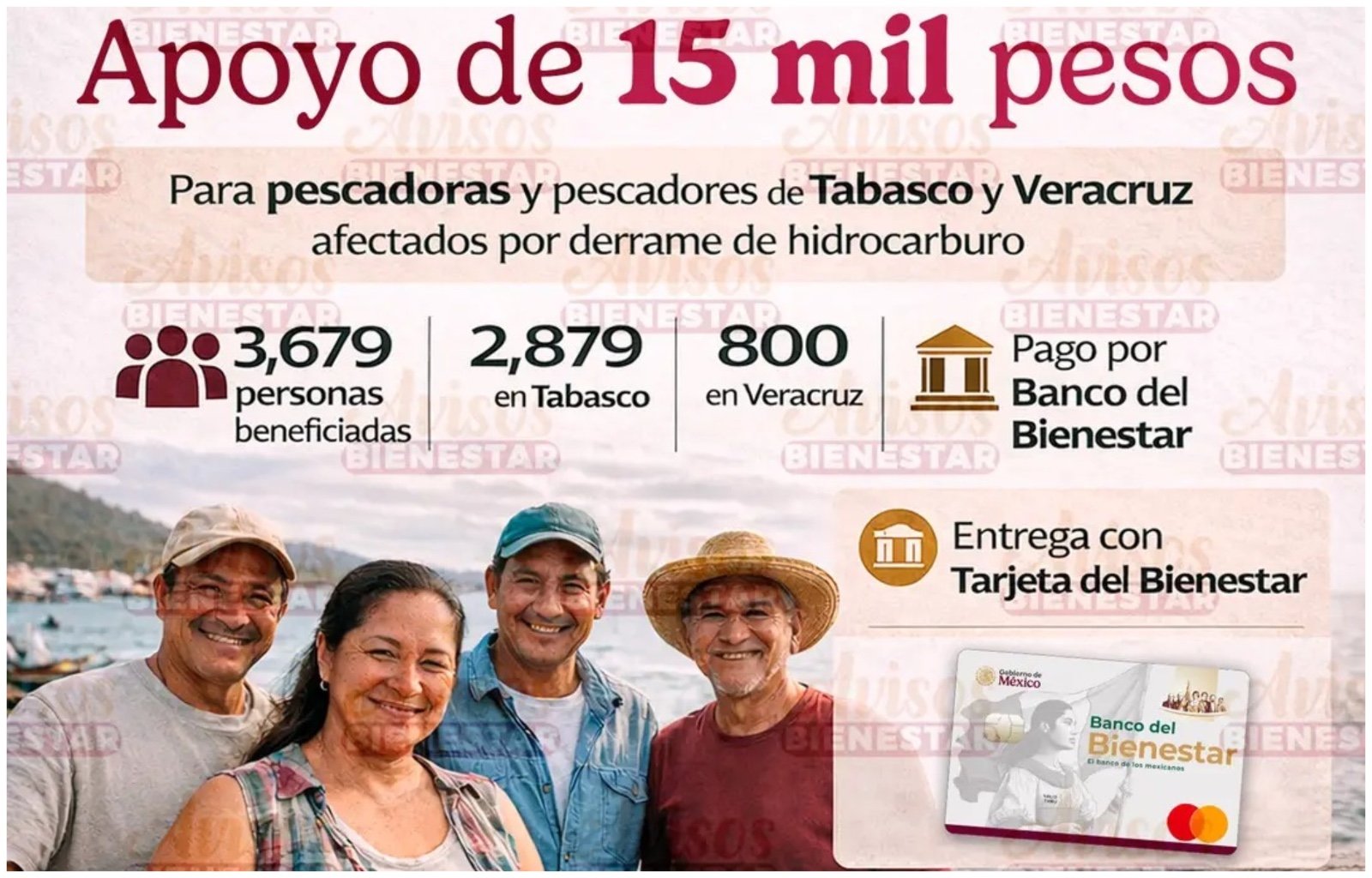 Inicia Conapesca dispersión de apoyos del programa Bienpesca en Tabasco y Veracruz