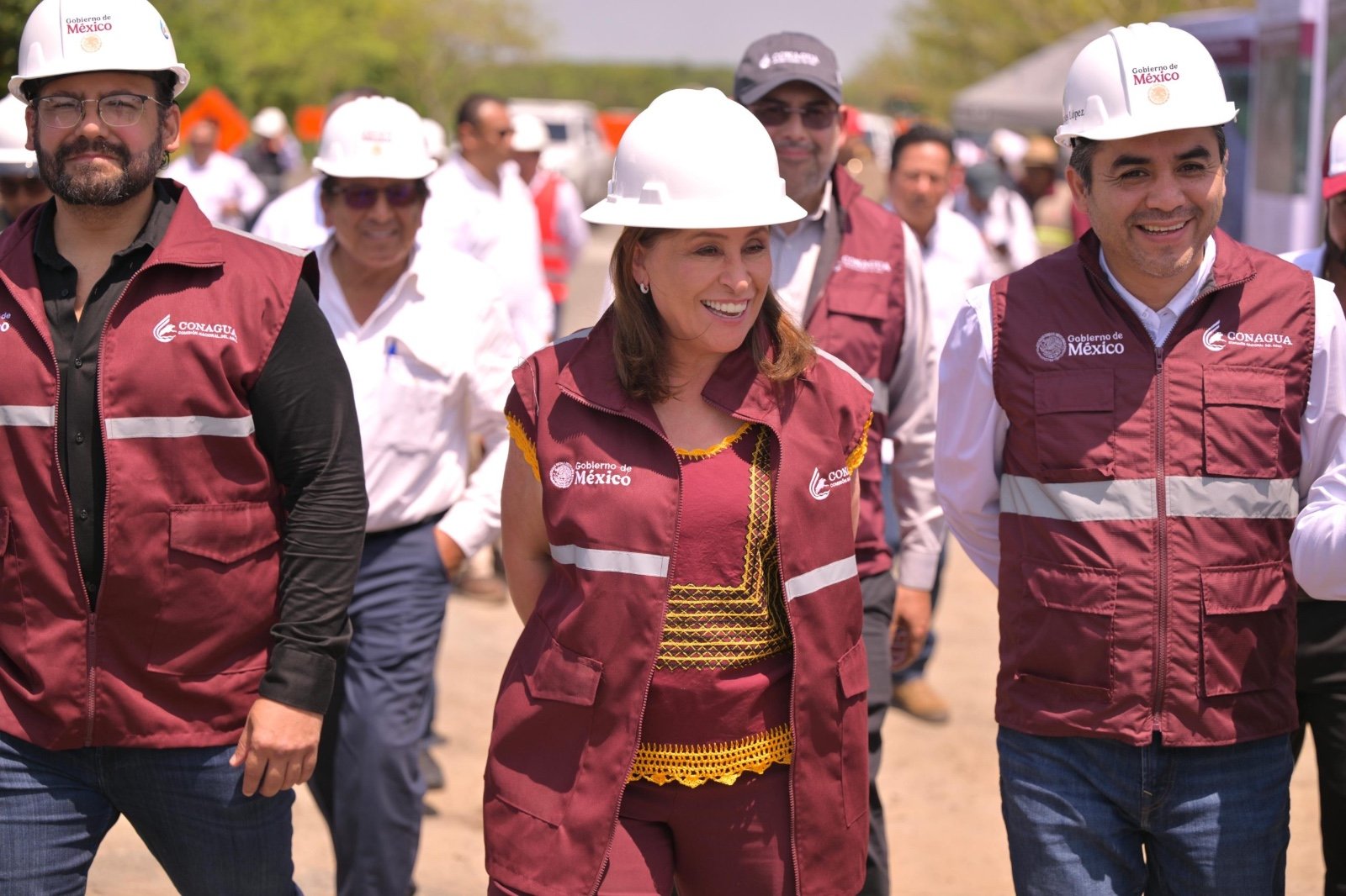 Gobernadora y titular de Conagua supervisan el Acueducto Coatzacoalcos