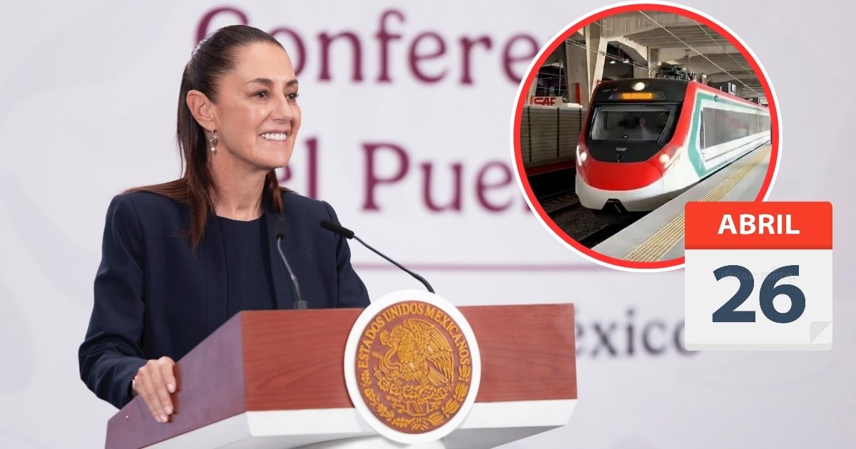 Sheinbaum confirma que tren al AIFA se inaugurará el 26 de abril
