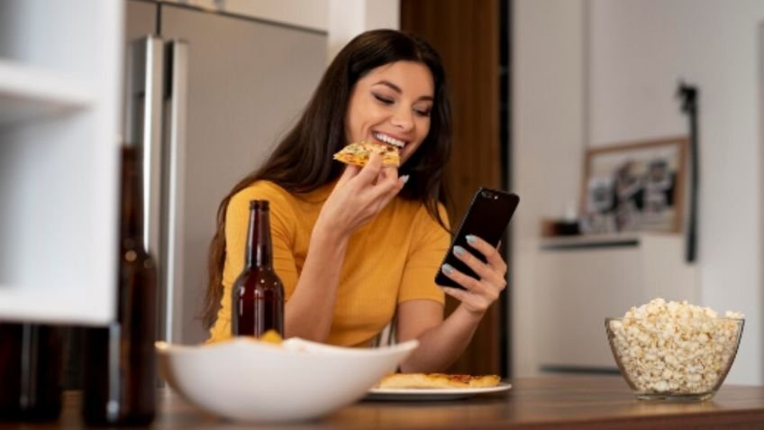 Comer viendo el celular no solo hace que comas más, también sabotea tu metabolismo