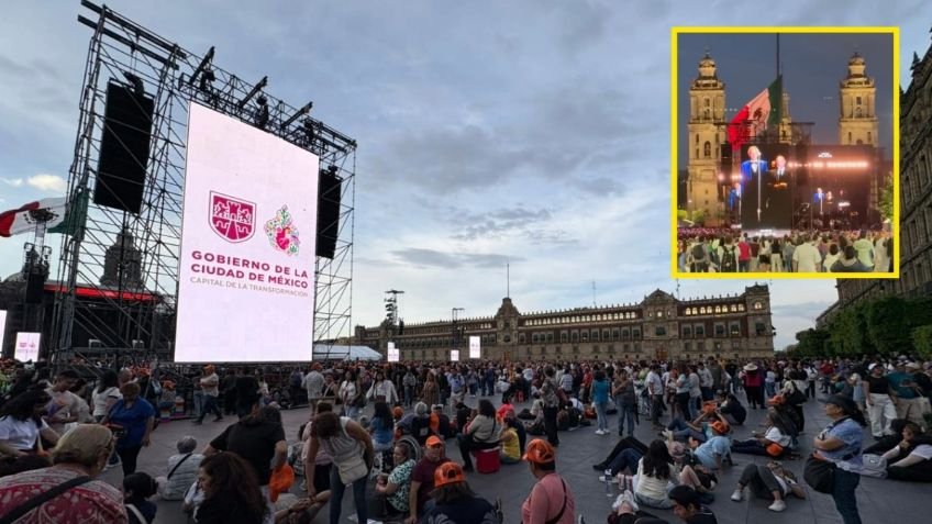 Inicia concierto de Andrea Bocelli en el Zócalo de CDMX