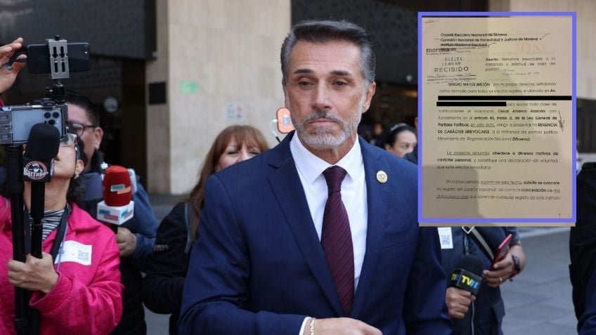 Sergio Mayer renuncia a Morena; asegura que es por motivos personales Sergio Mayer renuncia a Morena; asegura que es por motivos personales