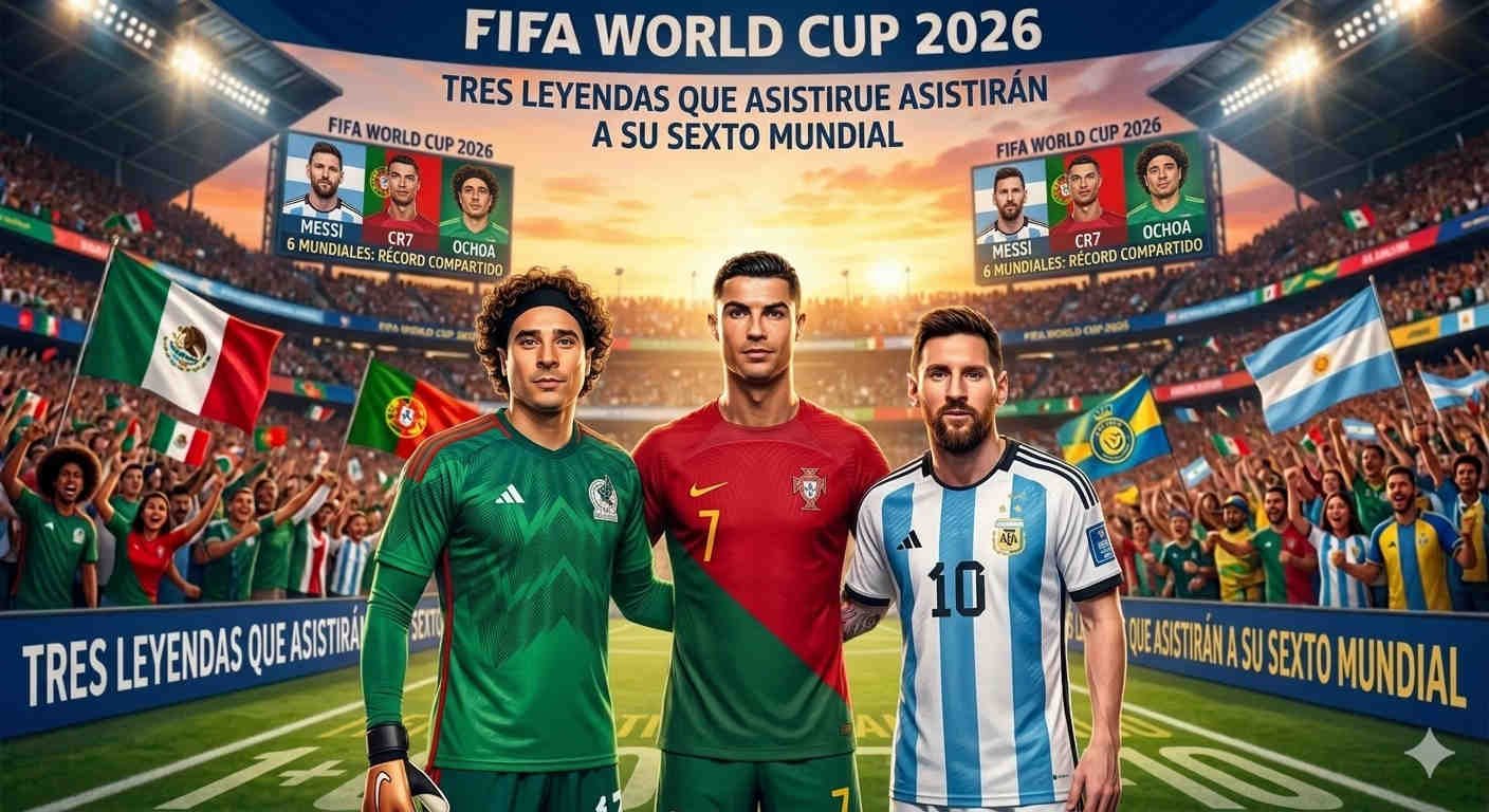Los tres futbolistas que jugarán su sexto Mundial y romperán un récord histórico Los tres futbolistas que jugarán su sexto Mundial y romperán un récord histórico