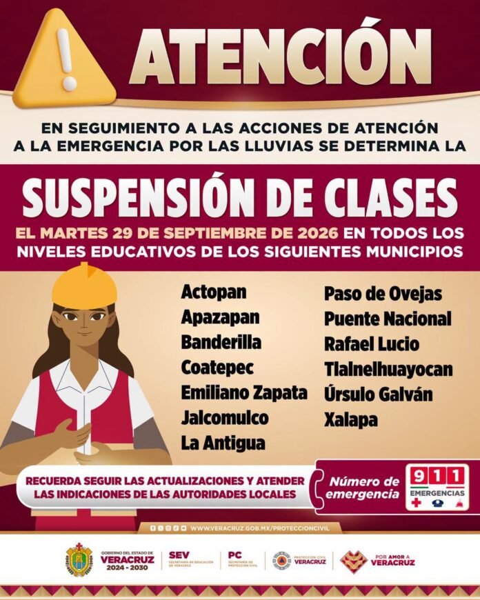 Gobierno del Estado suspende clases en 13 municipios ante las lluvias Gobierno del Estado suspende clases en 13 municipios ante las lluvias