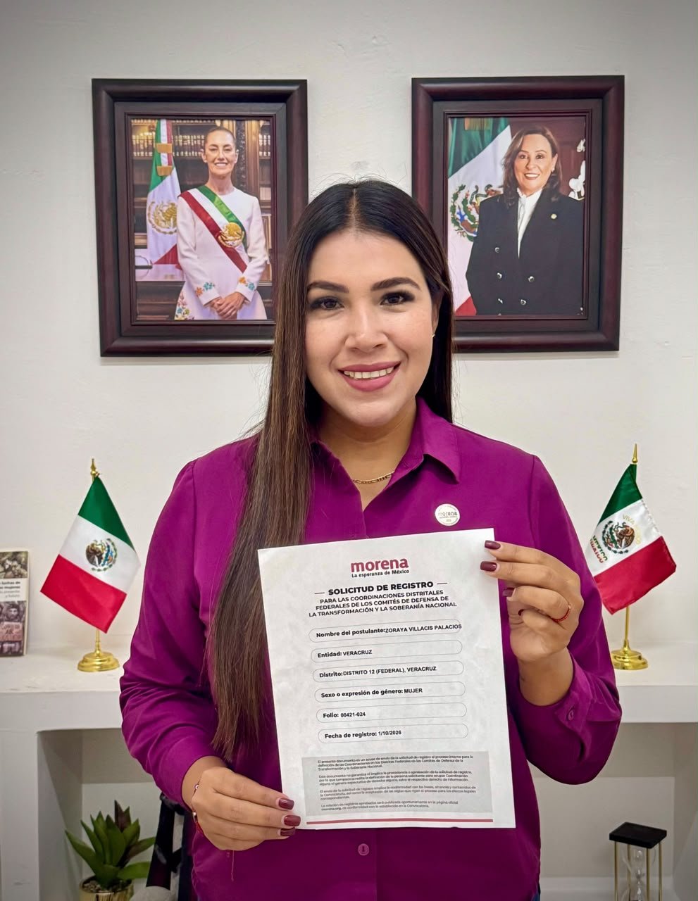 Zoraya Villacís se registra por el Distrito 12 de Veracruz Zoraya Villacís se registra por el Distrito 12 de Veracruz